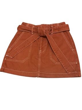 Topshop Petite Women’s Rust Orange Denim Skirt